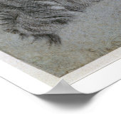 川神の頭c.1751 （黒チョーク高さ） ポスター (角)