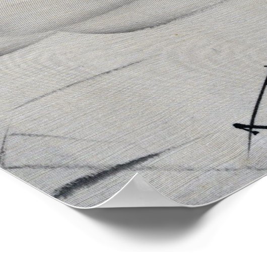 川端玉句小鳥と竹 ポスター (角)