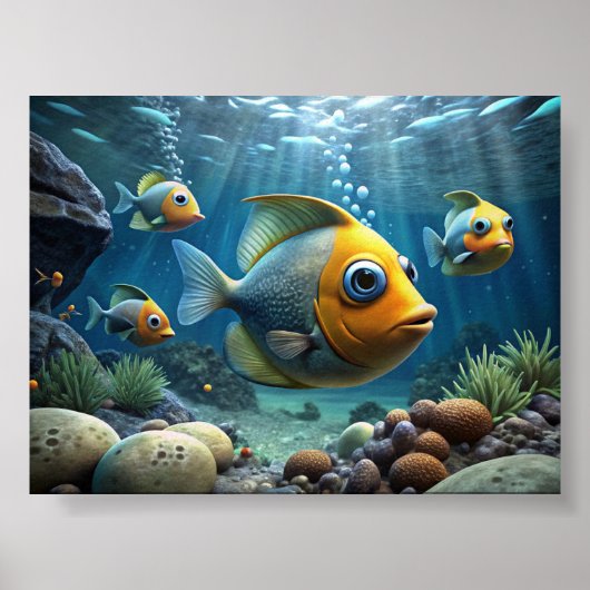 川絵を描下の魚 ポスター (正面)