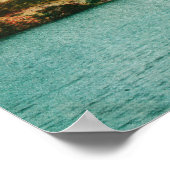 川船とサクラメント川の景色 ポスター (角)