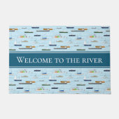 川船の帆船へようこそ ドアマット (正面)