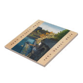 川西町の村、栃木県Hasui Kawase タイル (側面)