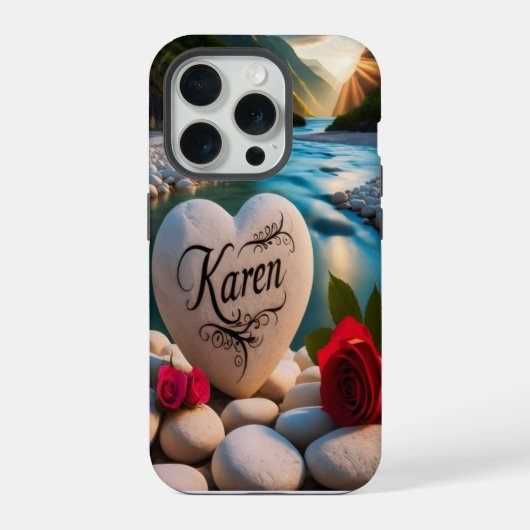 川辺のカレンのハート iPhoneケース (裏面)