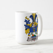 川辺の低地の家紋 コーヒーマグカップ (正面右)