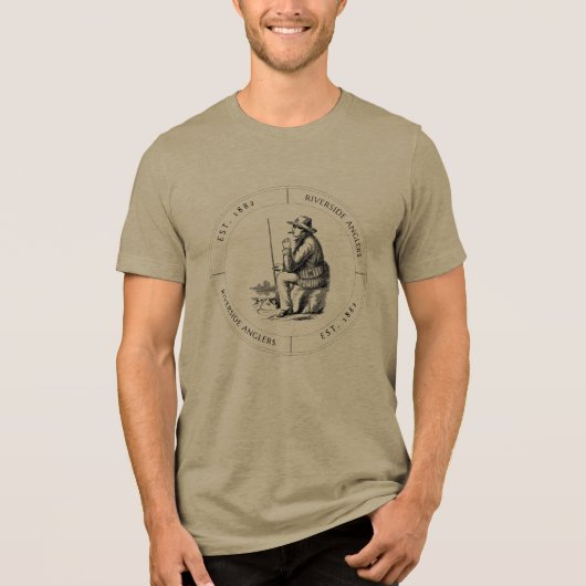 川辺の釣り人 トライブレンドＴシャツ (正面)