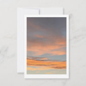 川面に映る夕日 サンキューカード (裏面)