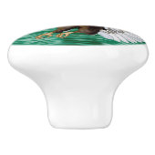 川飛んでいる山の上の鷲パーソナライズされた セラミックノブ (側面)