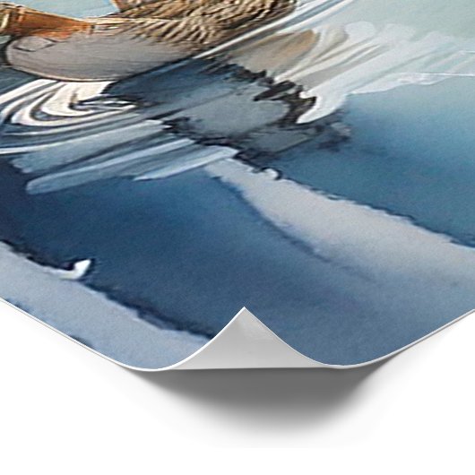 川1のログキャビン ポスター (角)