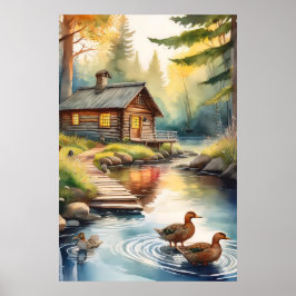 川1のログキャビン ポスター