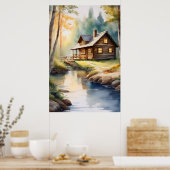 川4のログキャビン ポスター (キッチン)