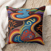 川、アボリジニ、夢の時間。 クッション (ブランケット)