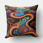 川、アボリジニ、夢の時間。 クッション (裏面)