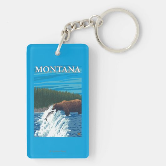 川-モンタナのくまの魚釣り キーホルダー (裏面)