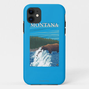 川-モンタナのくまの魚釣り iPhone 11 ケース