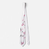 川-日本人のデザインのタイ上の桜 ネクタイ (正面)