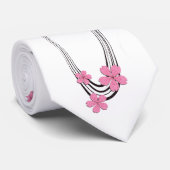 川-日本人のデザインのタイ上の桜 ネクタイ (ロール)