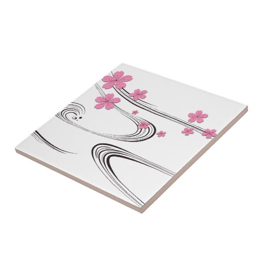 川-日本人のデザイン上の桜 タイル (側面)