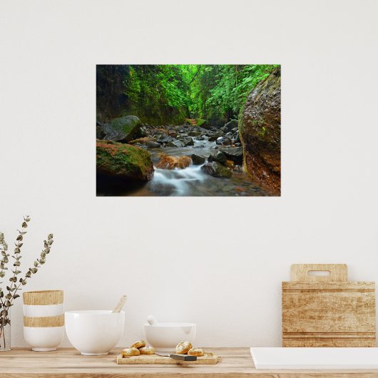 川 – 景観街並み自然風景ポスター ポスター (キッチン)