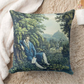 川(着色されたengravinによるルートヴィヒ・ヴァン・ベートーヴェン クッション (ブランケット)