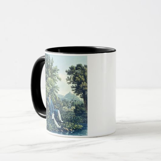 川(着色されたengravinによるルートヴィヒ・ヴァン・ベートーヴェン マグカップ (正面左)