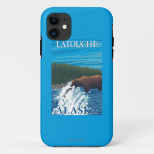 川- Latouche、アラスカのくまの魚釣り iPhone 11 ケース