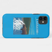 川- Latouche、アラスカのくまの魚釣り Case-Mate iPhoneケース (裏面(横))
