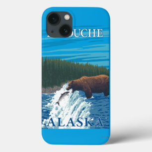 川- Latouche、アラスカのくまの魚釣り iPhone 13ケース
