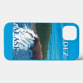 川- Valdez、アラスカのくまの魚釣り Case-Mate iPhoneケース (裏面 (横))