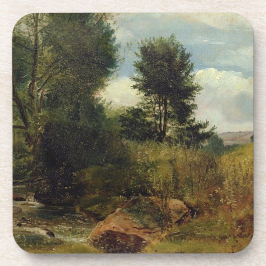 川Sidの眺め、Sidmouthの近くで、c.1852 (油 コースター (正面)