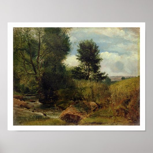 川Sid上のビュー、Sidmouth近く、c.1852 (油 ポスター (正面)