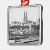 川Traveの木の、リューベック販売、c.1910 メタルオーナメント (左)