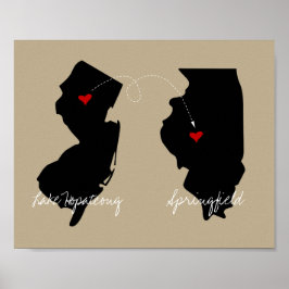 州から州への移動または長距離 ポスター