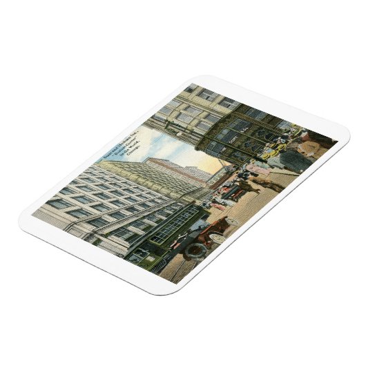 州とマディソン通り、シカゴ1916ヴィンテージ マグネット (左側)