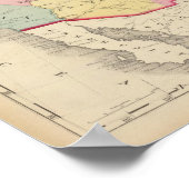 州と地統一された域の地図2 ポスター (角)