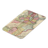 州と地統一された域の地図 マグネット (左側)