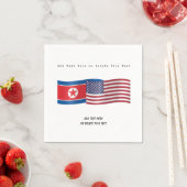 州と統一された北朝鮮の国旗の追加文字 スタンダードカクテルナプキン (インサイチュ)