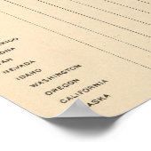 州による50個の純移行1900 ポスター (角)