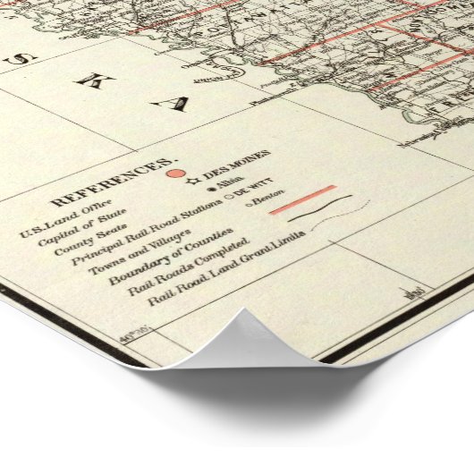 州のアイオワ ポスター (角)