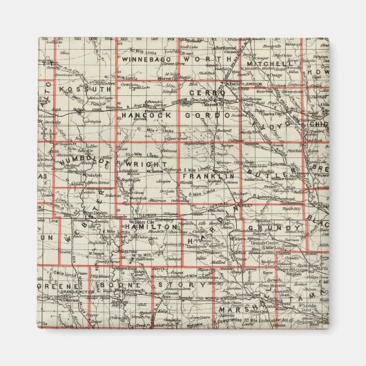 州のアイオワ マグネット (正面)