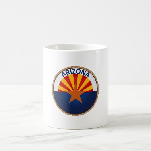 州のアリゾナ州旗シールコーヒーマグ コーヒーマグカップ (中央)