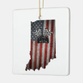 州のインディアナレーサーTシャツヴィンテージ セラミックオーナメント (左)