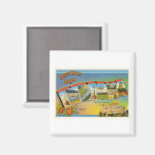 州のインディアナINオールドヴィンテージ旅行お土産 マグネット (正面/裏面)