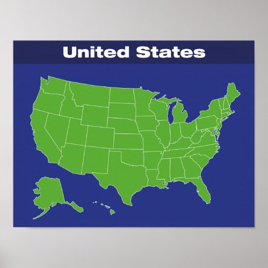 州のカラーマップ統一された ポスター (正面)