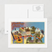 州のカンザスKSオールドヴィンテージ旅行記念品 ポストカード (正面/裏面)