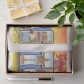 州のテキサス州TXヴィンテージ大文字葉書 薄葉紙 (ギフト)