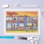 州のテキサス州TXヴィンテージ大文字葉書 薄葉紙 (クラフト)