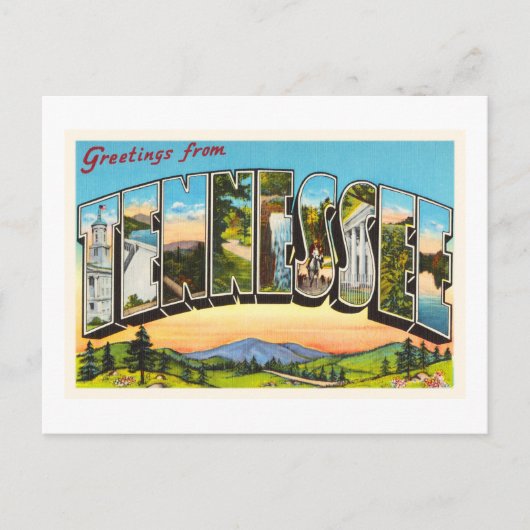 州のテネシーTNオールドヴィンテージ旅行記念品 ポストカード (正面)