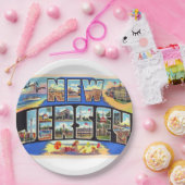 州のニュージャージーヴィンテージ大文字葉書 ペーパープレート (パーティー)