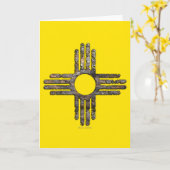 州のニューメキシコZiaサンカード カード (黄色い花)