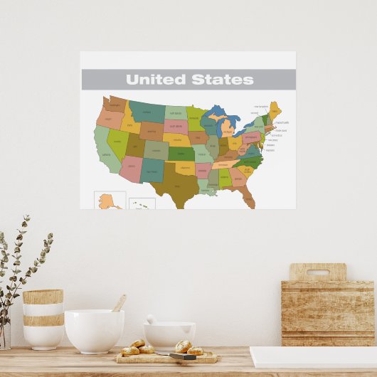 州のフルカラーマッ統一されたプ ポスター (キッチン)